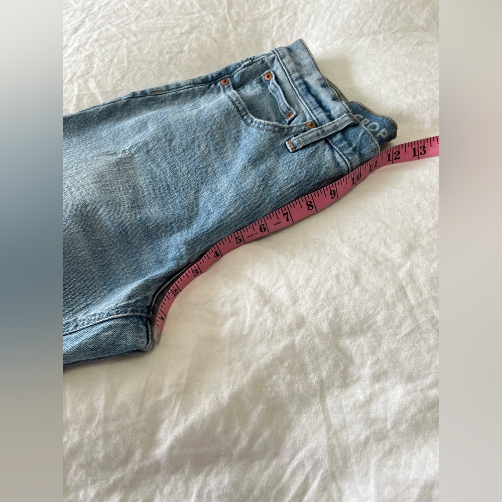 J. CREW | Women’s 30 | 10" Billie Demi Boot Crop Jeans Blue Zipper Fly Raw Hem - Picture 7 of 9